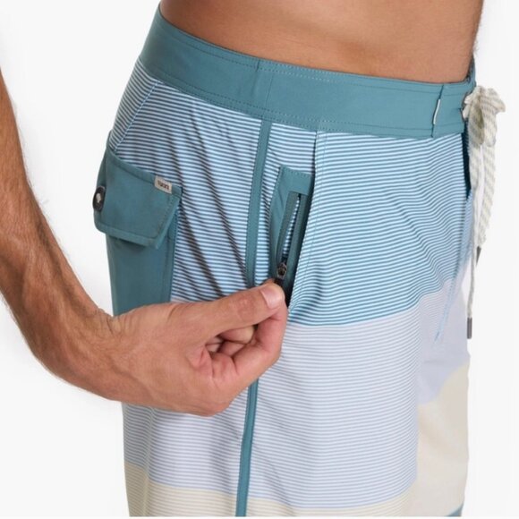 Vuori Men's Cruise Boardshorts Sagebrush Wave Stripe  Men's Size 30 - Picture 3 of 12